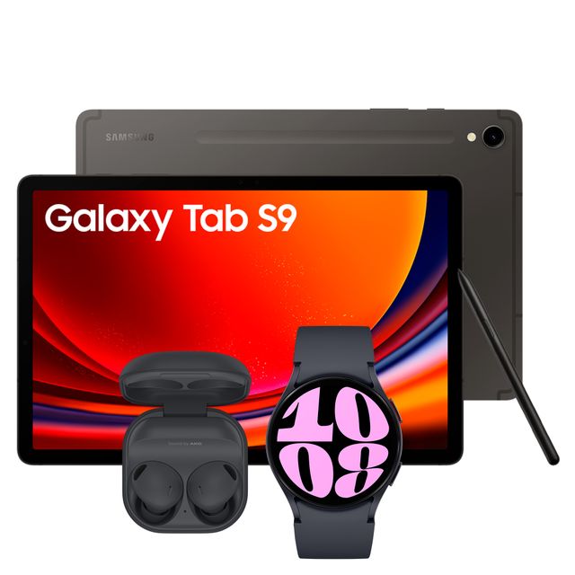 Samsung Galaxy Tab S9 11 128GB Tablet Graphite + Buds2 Pro Black + Watch6 40mm Black Bundle